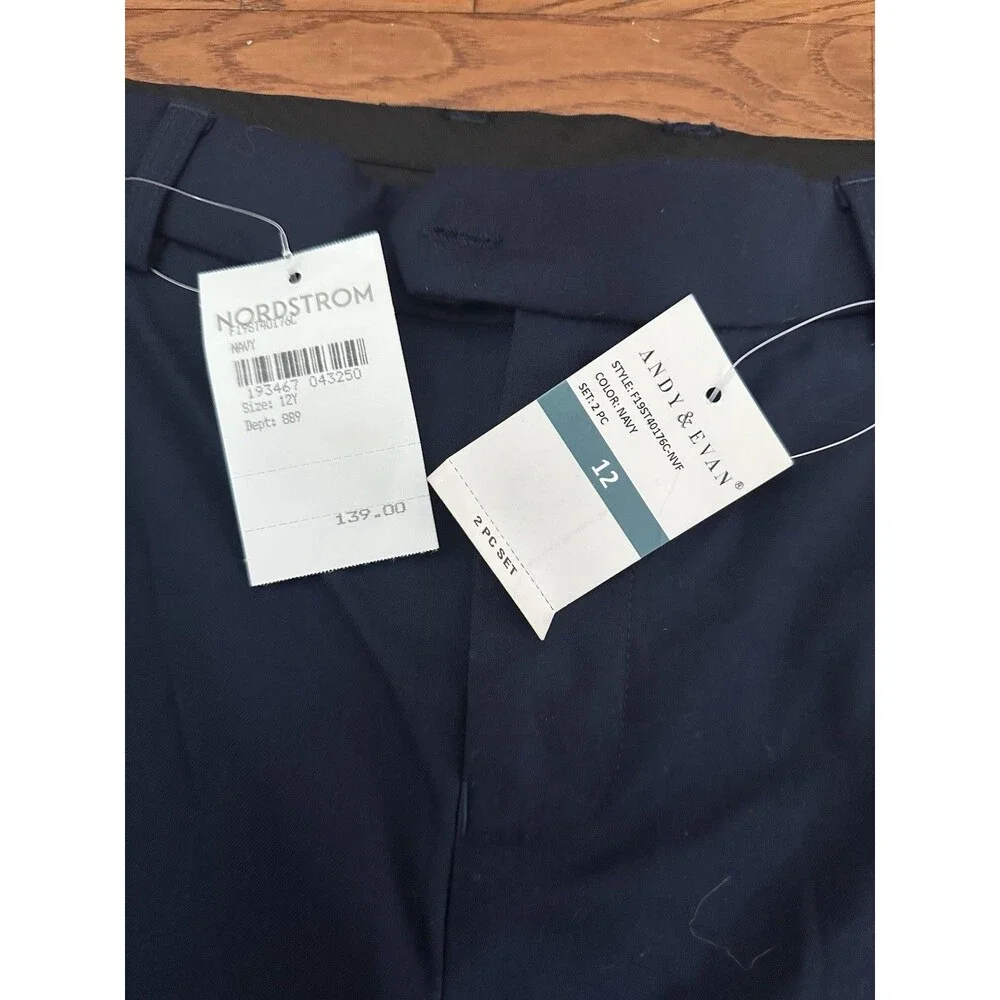 Andy & Evan Child Boys Navy Twill Basics Suit Pants 12